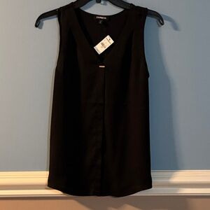 Brand New with tags, Express Women's Elegant Black V-Neck Blouse size XS